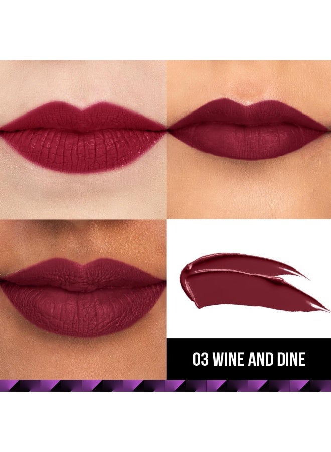 Staze 9to9 Lips Don't Lie Liquid Lipstick | Matte + Transfer-proof | 12hrs long stay with Intense Color Payoff | Lightweight & Comfortable| 03 Wine and Dine | 4 ml - Image 3